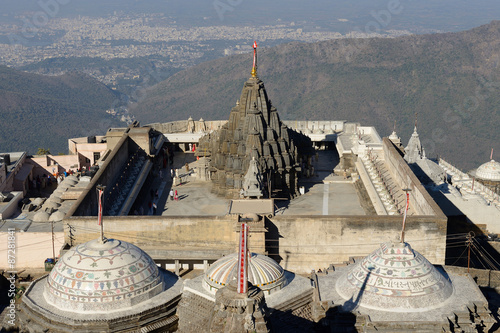 Temple complex on the holy Girnar top in Gujarat photo