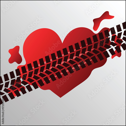 Run over heart