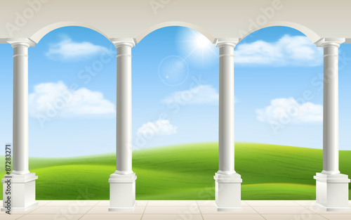 arch columns meadow