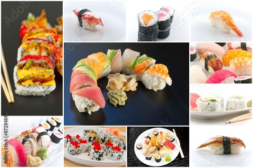 Sushi Food Collage