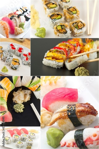 Sushi Food Collage