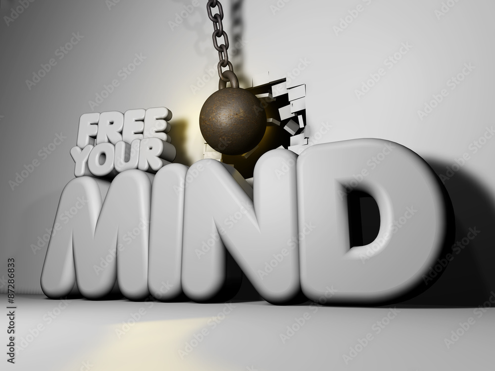 Free Your Mind -  Abrissbirne Typo