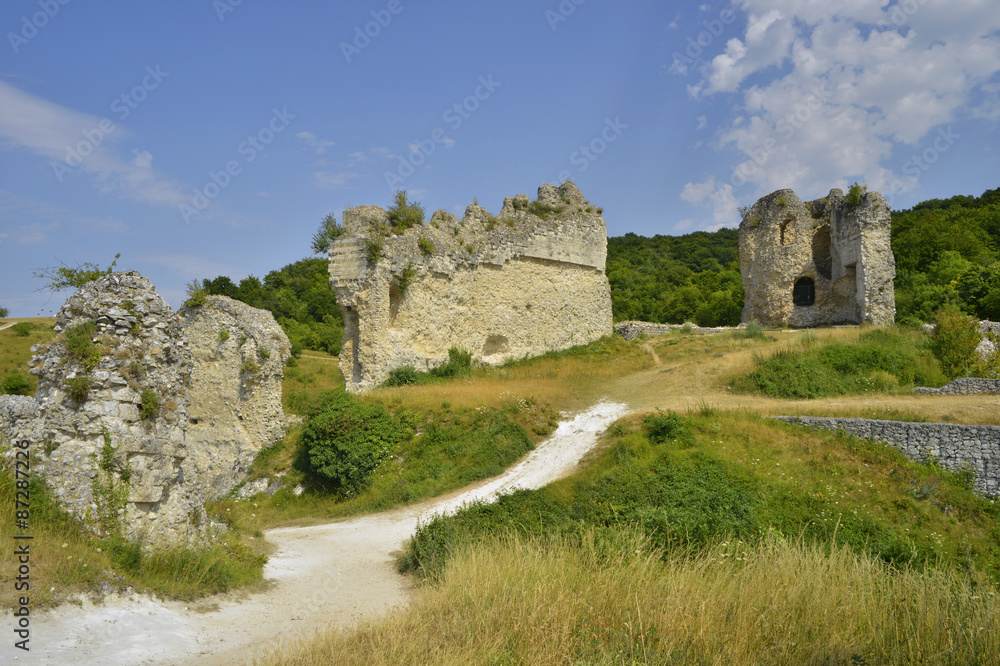 Ruines du château Gaillard aux Andelys (27700), département de l'Eure en région Normandie, France	