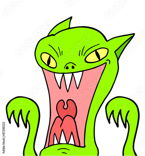 green cat
