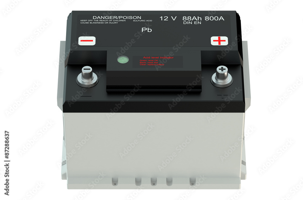 Fototapeta premium black battery car