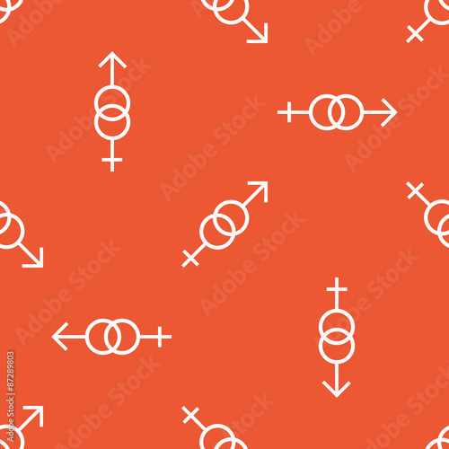 Orange gender signs pattern