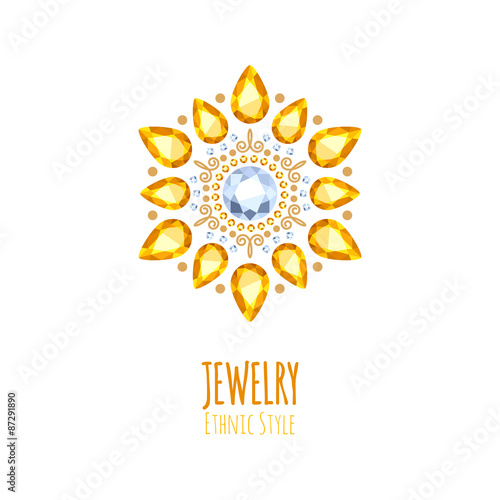 Elegant gemstones vector jewelry decoration.