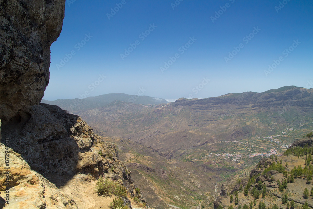 Fototapeta premium Inland Central Gran Canaria, view north from Roque Nublo