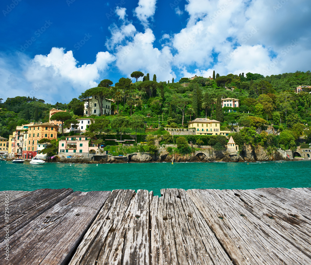 Portofino village on Ligurian coast, Italy Portofino village on Ligurian coast, Italy