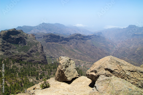 Inland Central Gran Canaria, view south from Roque Nublo