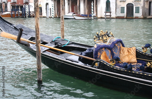 Luxurious gondola on a canal in Venice © piroskant