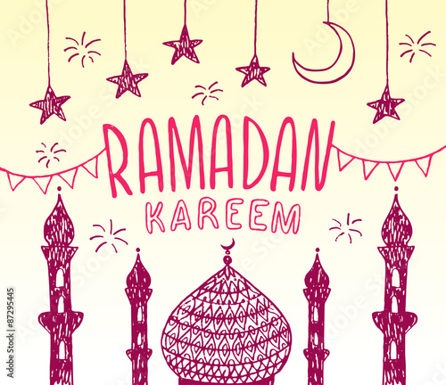 Ramadan Kareem. Islamic background. Greeting card.
