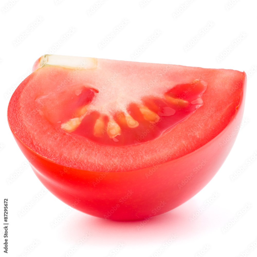 Tomato vegetable slice isolated on white background cutout Tomato vegetable slice isolated on white background cutout