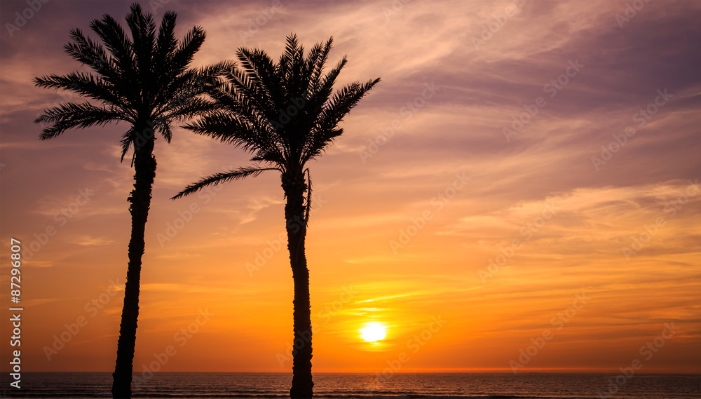 Sunset in Agadir, Morocco