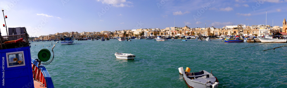 
Marsaxlokk is a traditional fishing village located in the south-eastern part of Malta,. The word is related to the name for the dry sirocco wind that blows from the Sahara