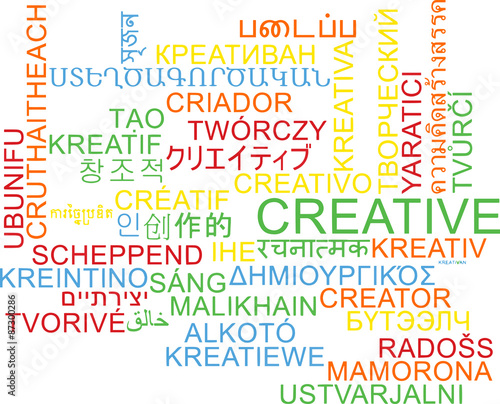 Creative multilanguage wordcloud background concept