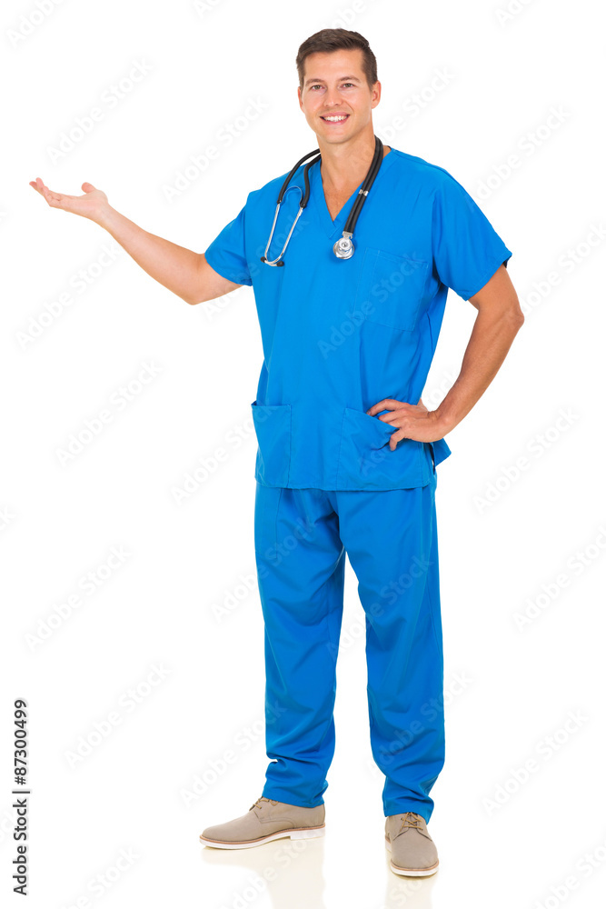 medical doctor doing welcome gesture medical doctor doing welcome gesture