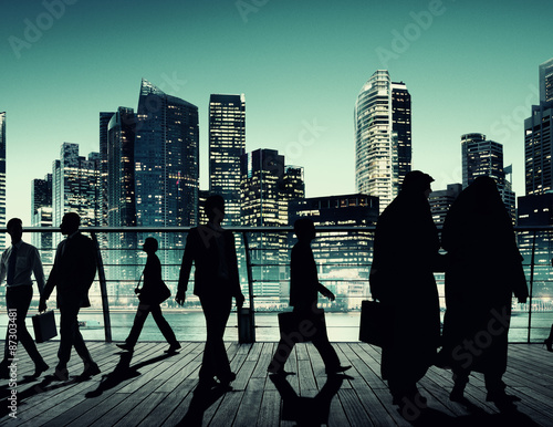 Business People Global Commuter Walking City Concept © Rawpixel.com