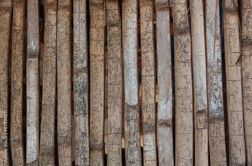 Fototapeta premium Background bamboo walls for a house wall.