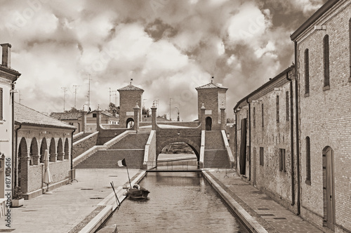 ancent bridge in Comacchio, Italy photo