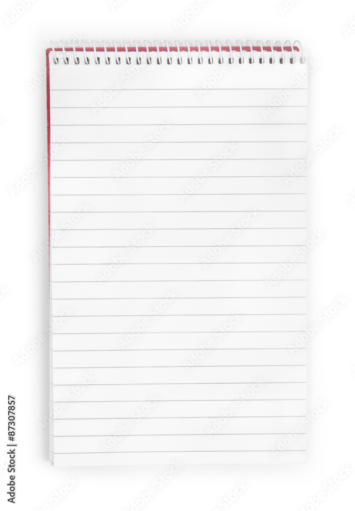 blank notebook isolated on white background blank notebook isolated on white background