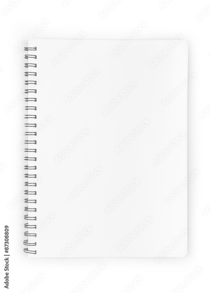 blank realistic spiral notepad notebook isolated on white blank realistic spiral notepad notebook isolated on white