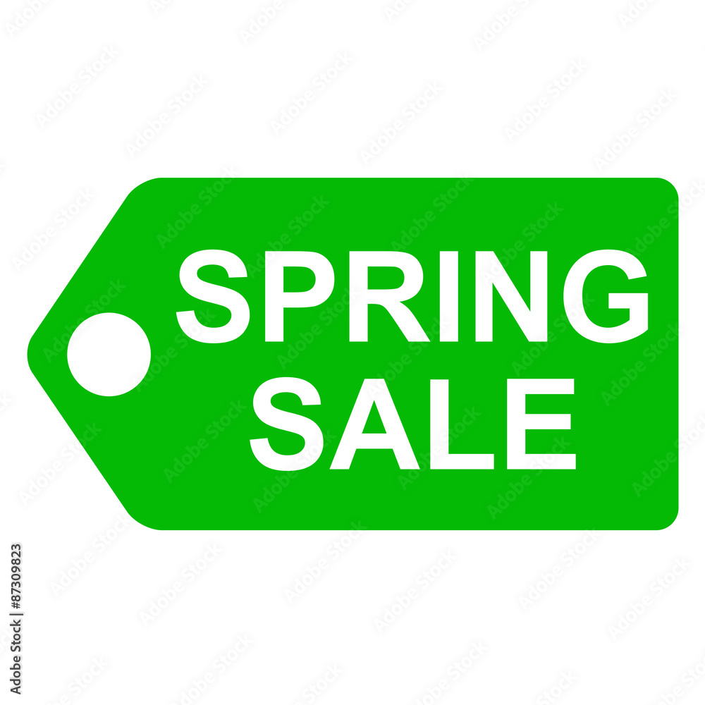 Icono etiqueta texto SPRING SALE verde Icono etiqueta texto SPRING SALE verde