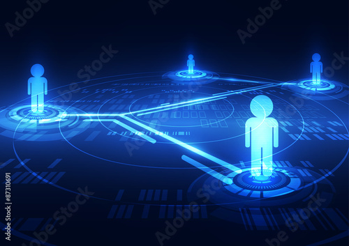 abstract vector digital future technology background