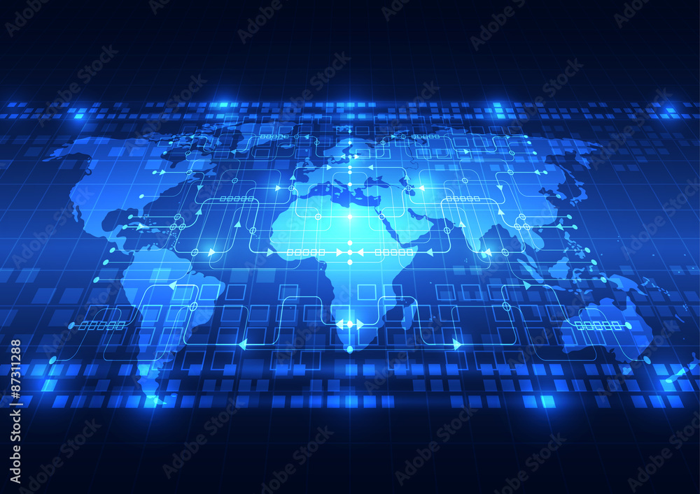 abstract vector digital global network technology background abstract vector digital global network technology background