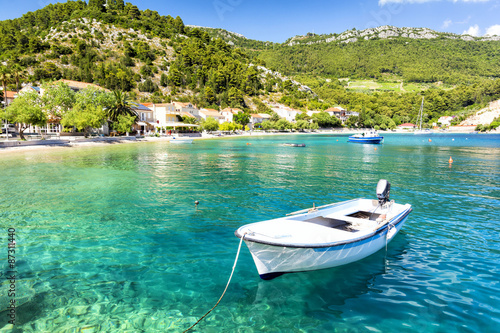 crystal clear Adriatic sea on Peljesac peninsula, Dalmatia, Croatia © lukaszimilena