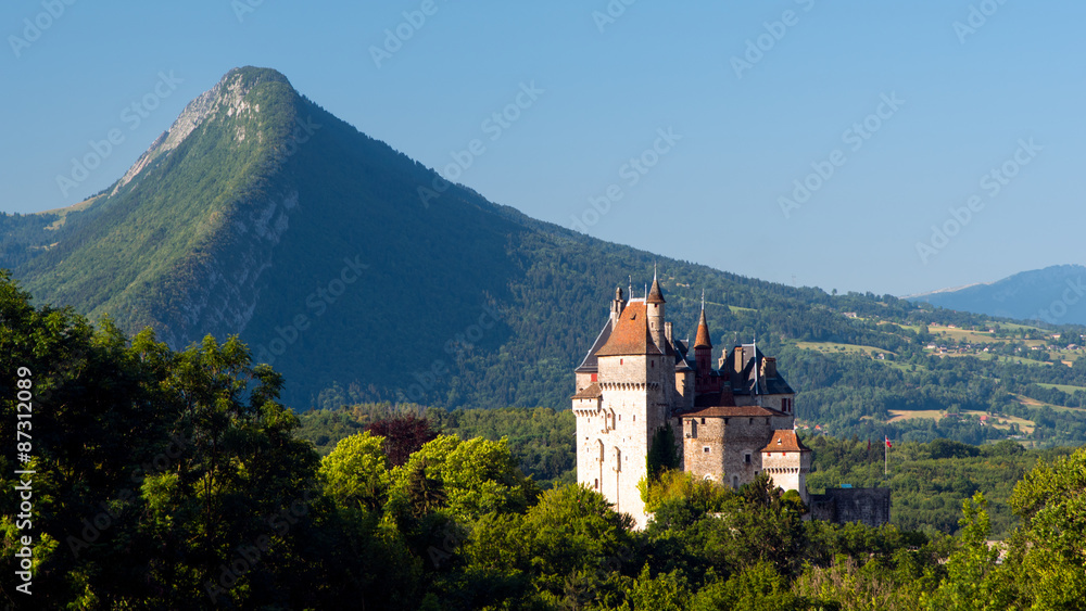Castle and mountains (Menthon saint Bernard, Savoy, Alps, France) Castle and mountains (Menthon saint Bernard, Savoy, Alps, France)