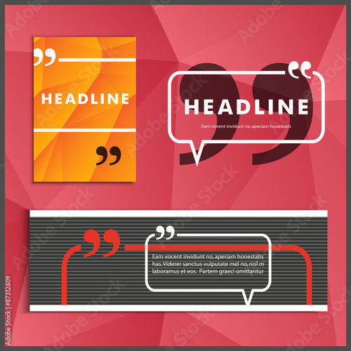 Set vector color lines with conversational bubble