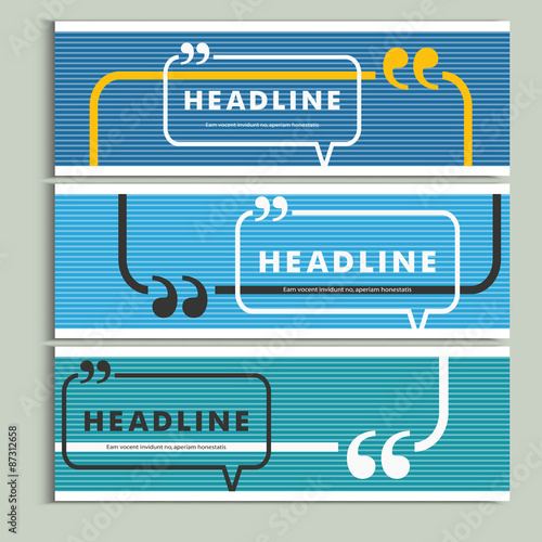 Set vector color lines with conversational bubble