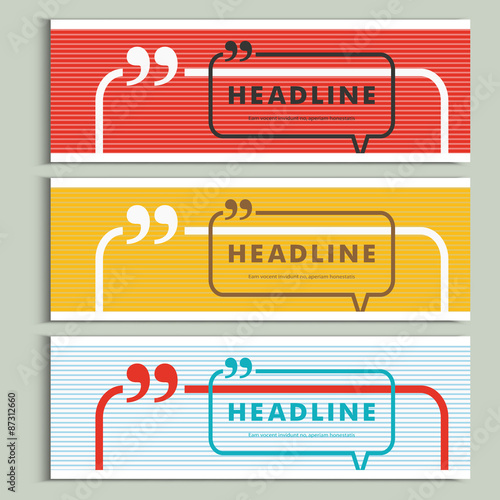 Set vector color lines with conversational bubble