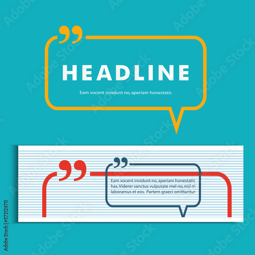 Set vector color lines with conversational bubble