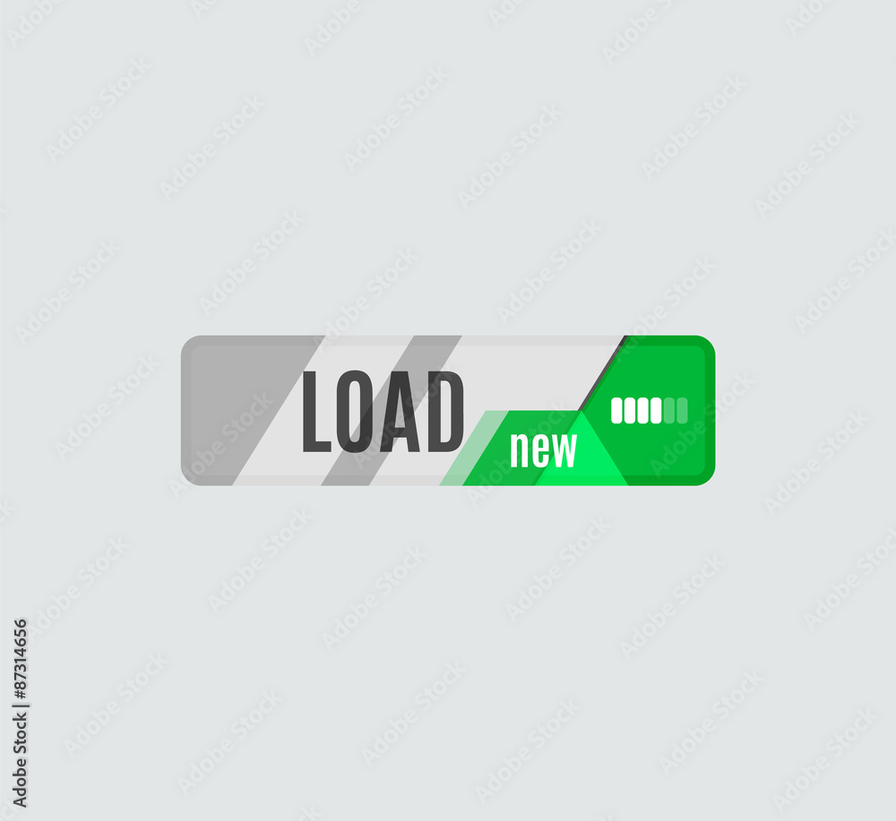 Load button, futuristic hi-tech UI design Load button, futuristic hi-tech UI design