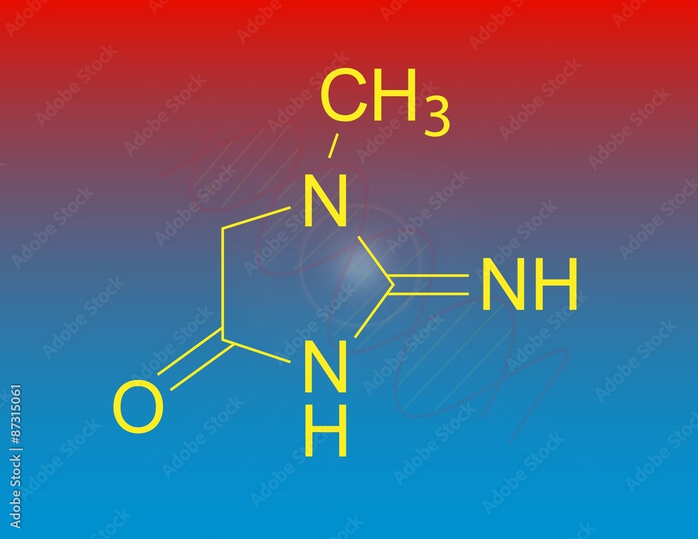Creatinine molecular structure Creatinine molecular structure