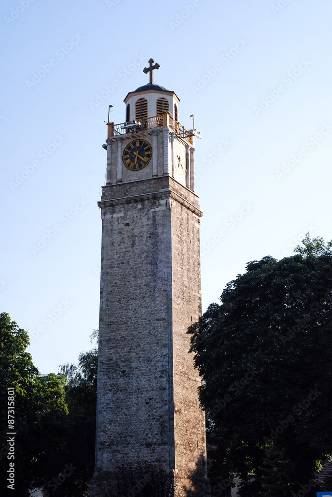 Fototapeta premium Old clock tower in Bitola, Macedonia