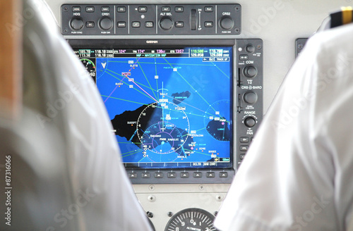 radar on flightdeck in small plane