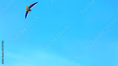 Moto Hang Glider Flying in the Sky