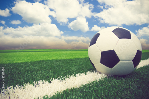 Soccer blue sky/ Football in the blue sky vintage color © FAMILY STOCK