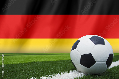 soccer ball on Germany flag