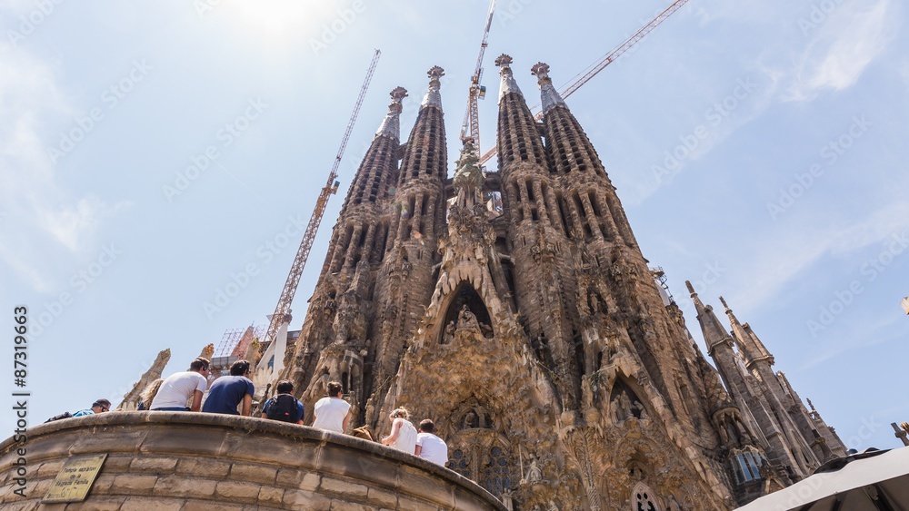 Fototapeta premium la sagrada familia in barcelona designed by antonio gaudi