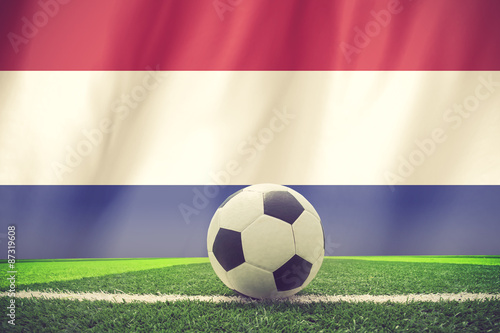 Netherlands soccer ball vintage color