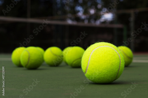 Tennis Ball  on the court © jujee_cmu