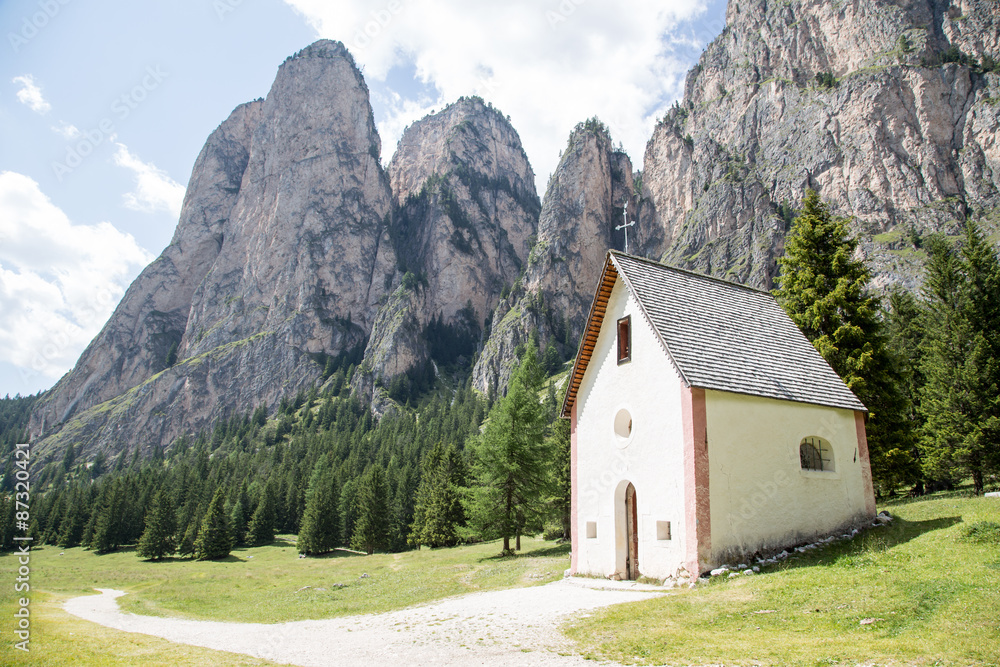 Small church in idyllic landscape