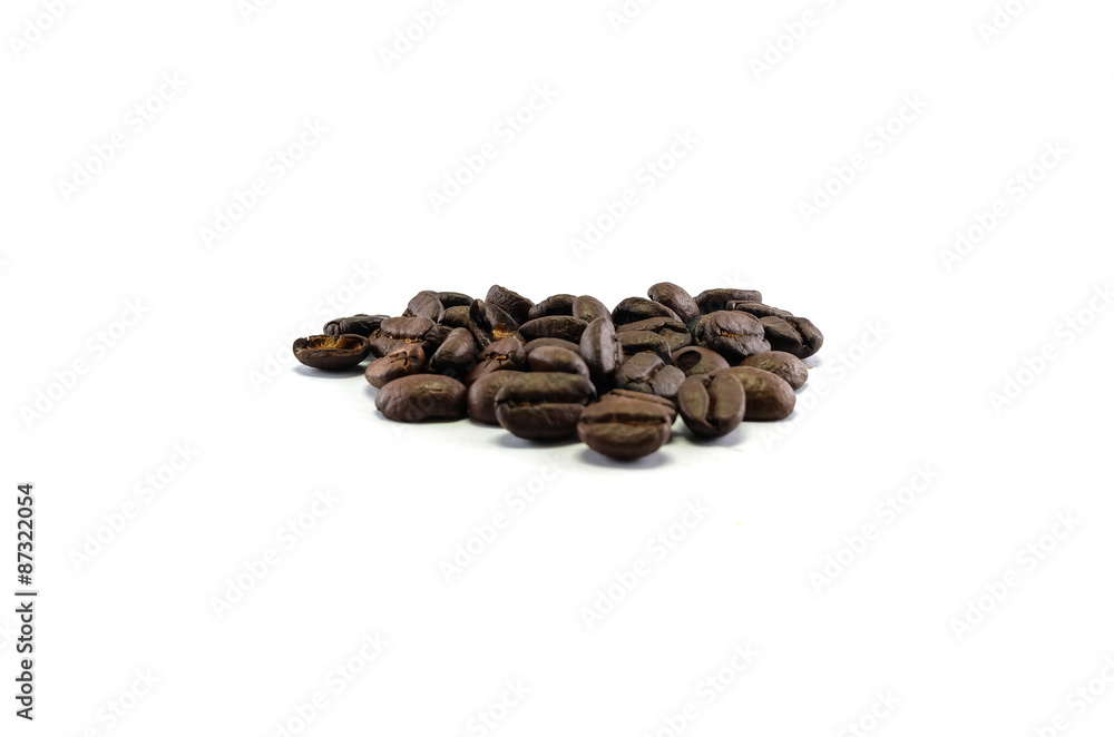 coffee beans isolated on white background coffee beans isolated on white background