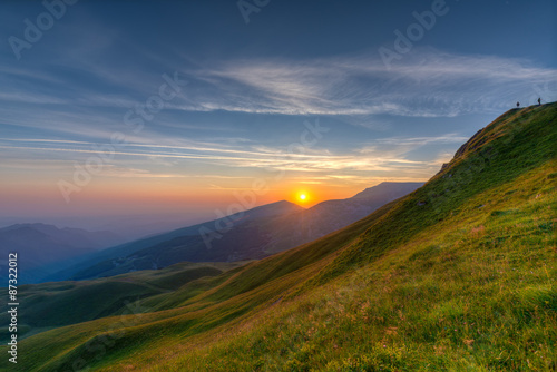 Fototapeta Naklejka Na Ścianę i Meble -  colorful sunrise in the mountains