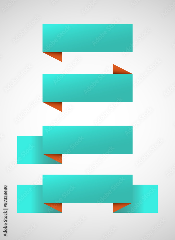 Vector set of bright blue banners Vector set of bright blue banners