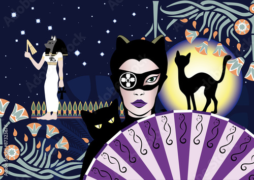 Mysterious catwoman